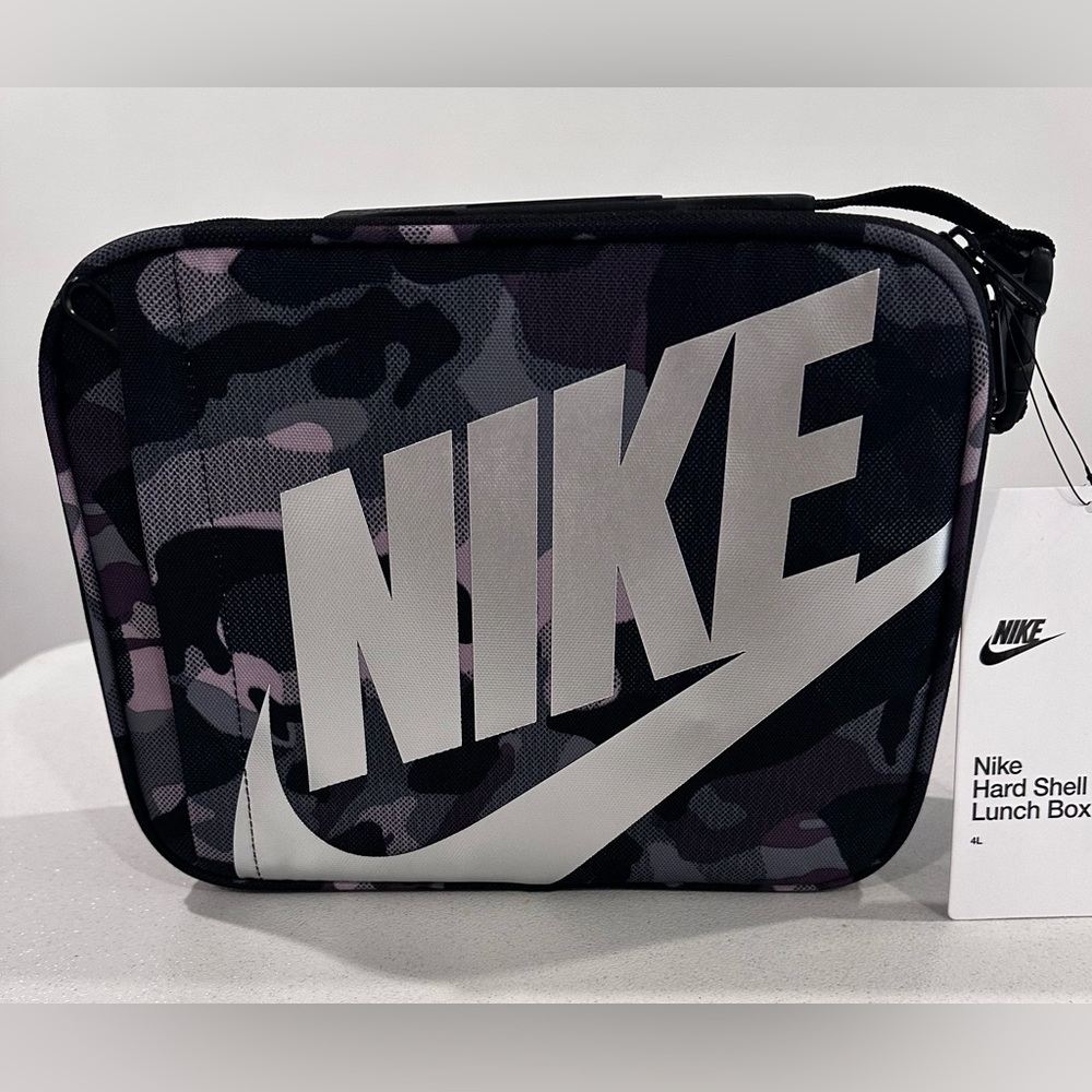 Nike Hard Shell Gray / Black camouflage Hardshell Lunch Box